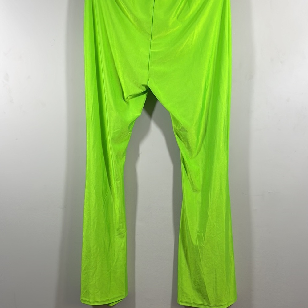 Neon Lime Wide Leg Pants & Crop Top Set - Picture 6 of 9